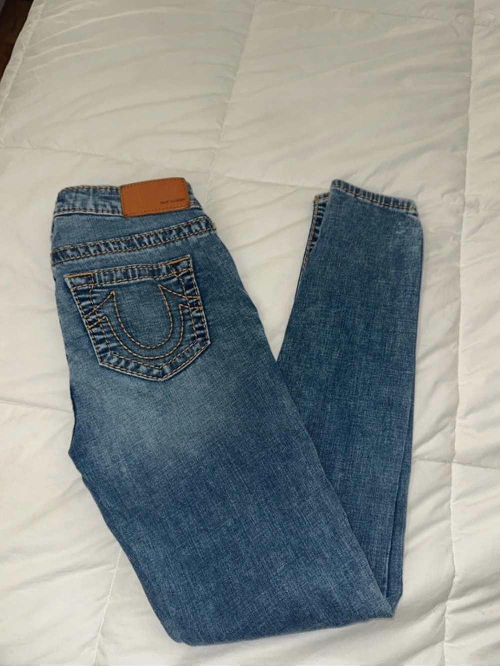 True Religion Women's Skinny Jeans in Blue Denim